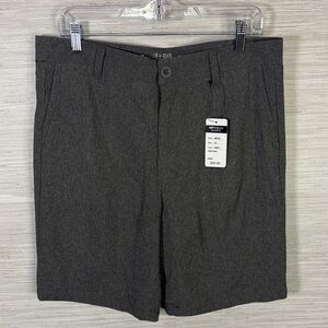 Amphibian Men's Charcoal Flat Front Casual Shorts Sz.32